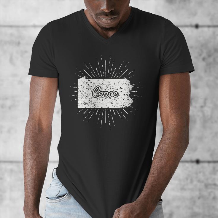 Canoe Pennsylvania Men's V-Neck T-Shirt Canoe Pennsylvania Men's V-Neck T-Shirt