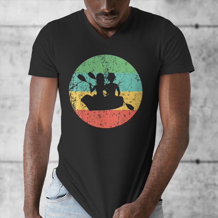 Canoeing Shirt Vintage Retro Canoe Men's V-Neck T-Shirt