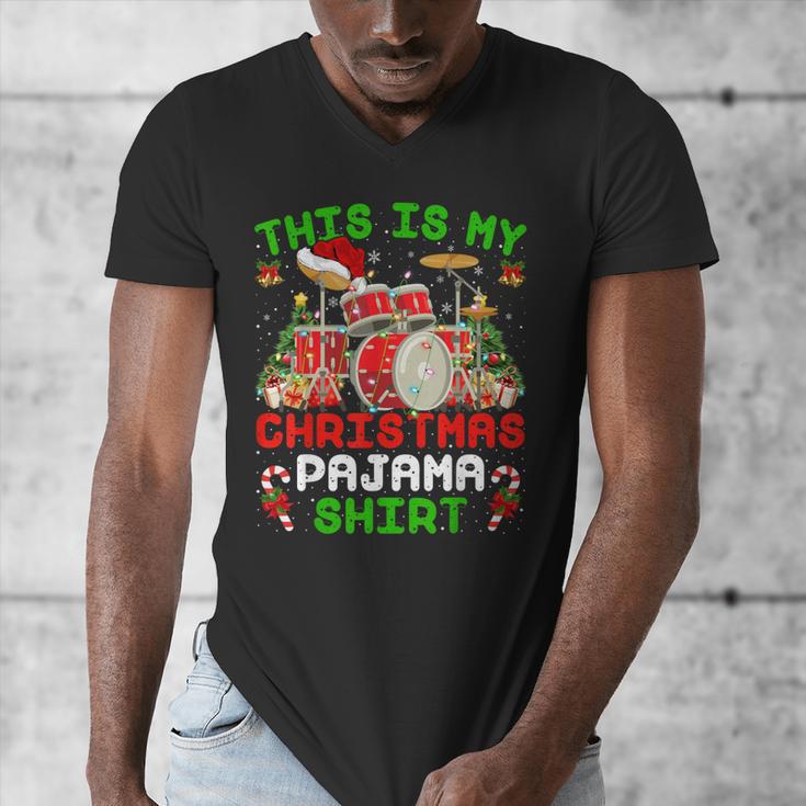 This Is My Christmas Pajama Shirt Drum Kit Christmas Men's V-Neck T-Shirt This Is My Christmas Pajama Shirt Drum Kit Christmas Men's V-Neck T-Shirt