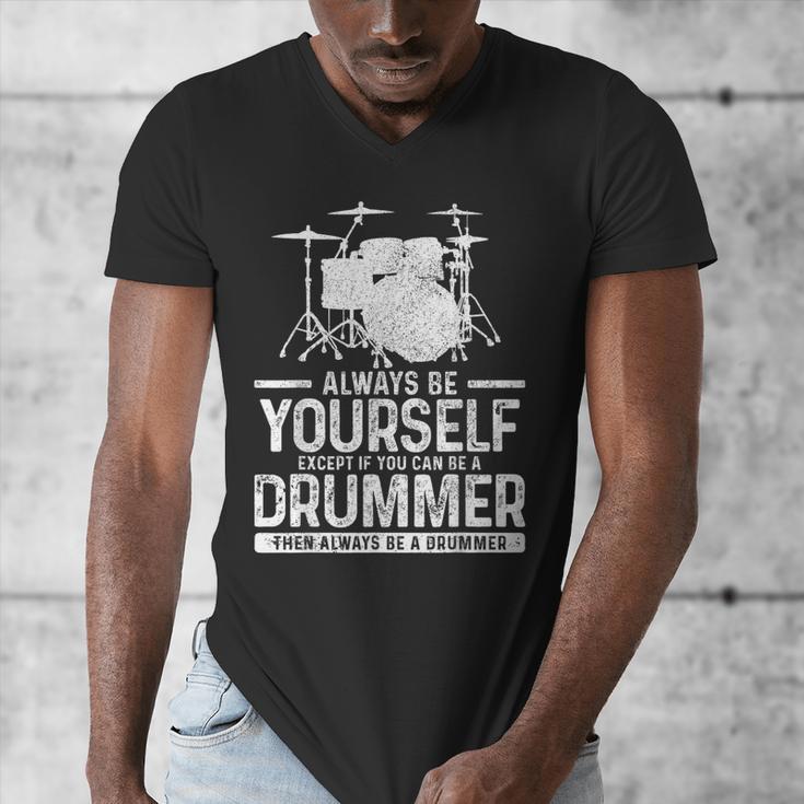 Drummer Drum Kit Saying Drummer Men's V-Neck T-Shirt Drummer Drum Kit Saying Drummer Men's V-Neck T-Shirt