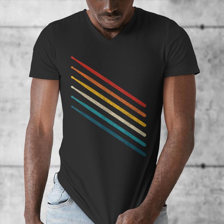 Drummer Drum Kit Vintage Retro Drummer Men's V-Neck T-Shirt Drummer Drum Kit Vintage Retro Drummer Men's V-Neck T-Shirt
