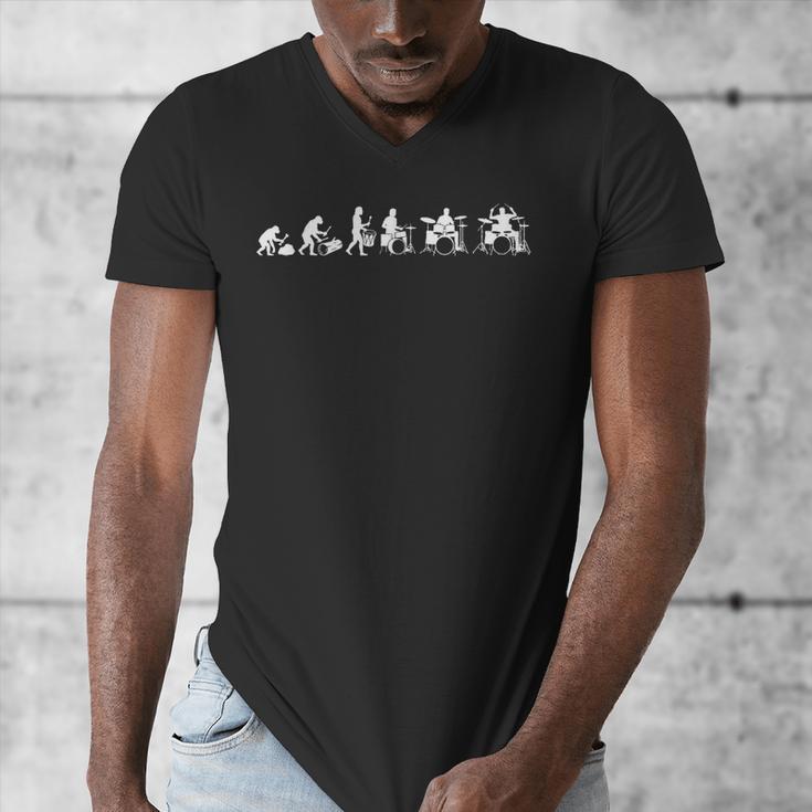 Drummer Evolution Drum Kit Men's V-Neck T-Shirt Drummer Evolution Drum Kit Men's V-Neck T-Shirt