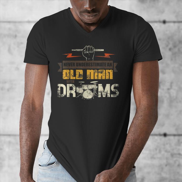 Drummer Drummer Pensioner Drum Kit Men's V-Neck T-Shirt Drummer Drummer Pensioner Drum Kit Men's V-Neck T-Shirt