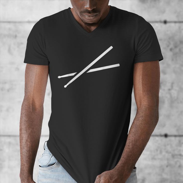 Drumsticks Drum Kit Men's V-Neck T-Shirt Drumsticks Drum Kit Men's V-Neck T-Shirt