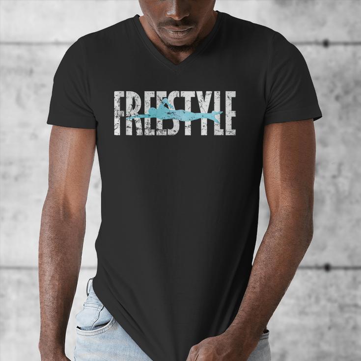 Freestyle Swimming Men's V-Neck T-Shirt