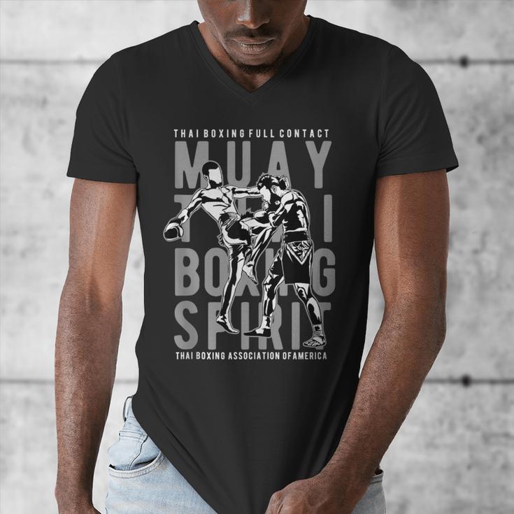 Full Contact Thai Boxing Association Of America Muay Thai Men's V-Neck T-Shirt