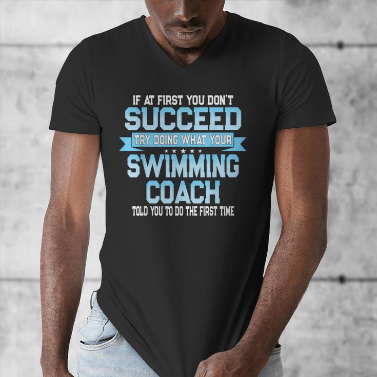 Fun Swimming Coach Meme Swimmer Saying Men's V-Neck T-Shirt Fun Swimming Coach Meme Swimmer Saying Men's V-Neck T-Shirt