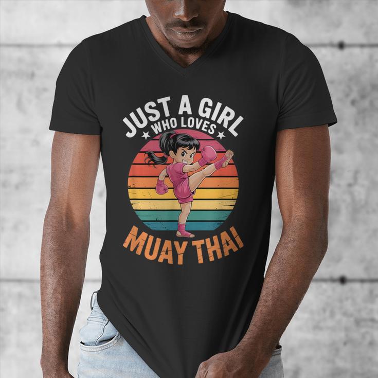 Girls Muay Thai Men's V-Neck T-Shirt