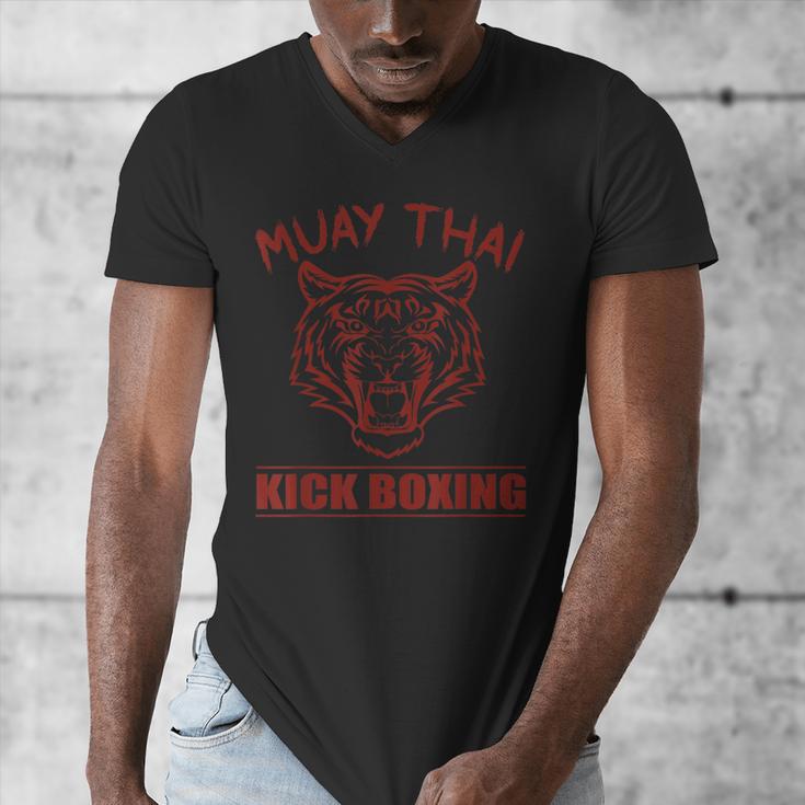 Great Muay Thai Tiger Kickboxing Martial Artist Men's V-Neck T-Shirt