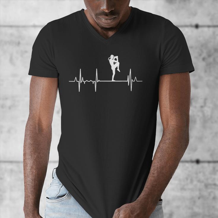 My Heart Beats For Muay Thai Martial Artist Men's V-Neck T-Shirt