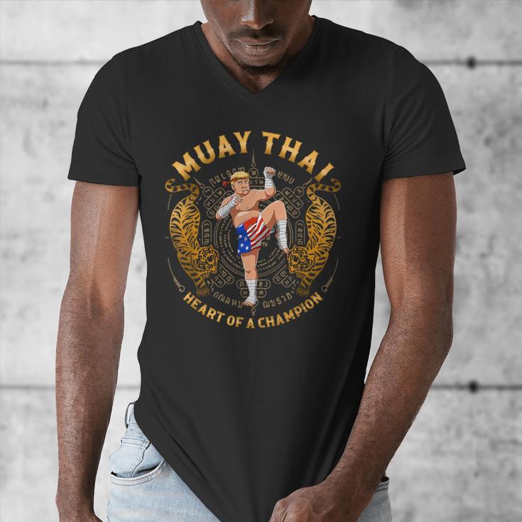 Heart Of a Champion Kickboxing And Muay Thai Trump Men's V-Neck T-Shirt