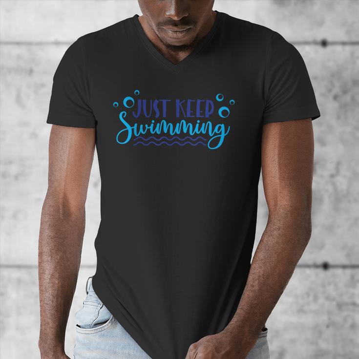 Just Keep Swimming I Love Swimming Men's V-Neck T-Shirt Just Keep Swimming I Love Swimming Men's V-Neck T-Shirt