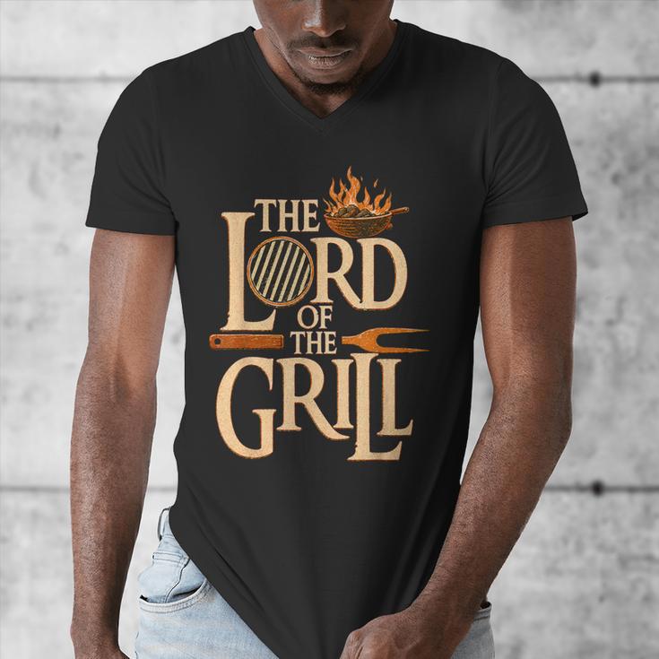 Lord Of The Grill BBQ Daddy Nerd Dad Men's V-Neck T-Shirt Lord Of The Grill BBQ Daddy Nerd Dad Men's V-Neck T-Shirt