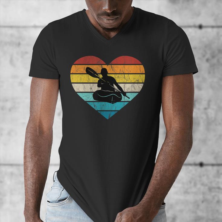 I Love Canoeing Water Sports Canoe Tour Paddling Canadian Men's V-Neck T-Shirt