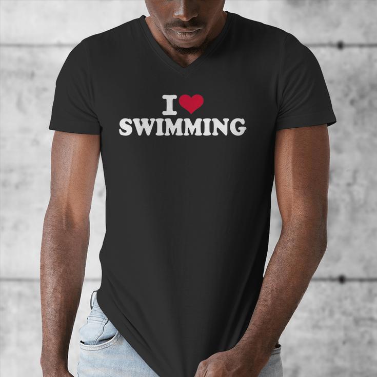 I Love Swimming Men's V-Neck T-Shirt I Love Swimming Men's V-Neck T-Shirt