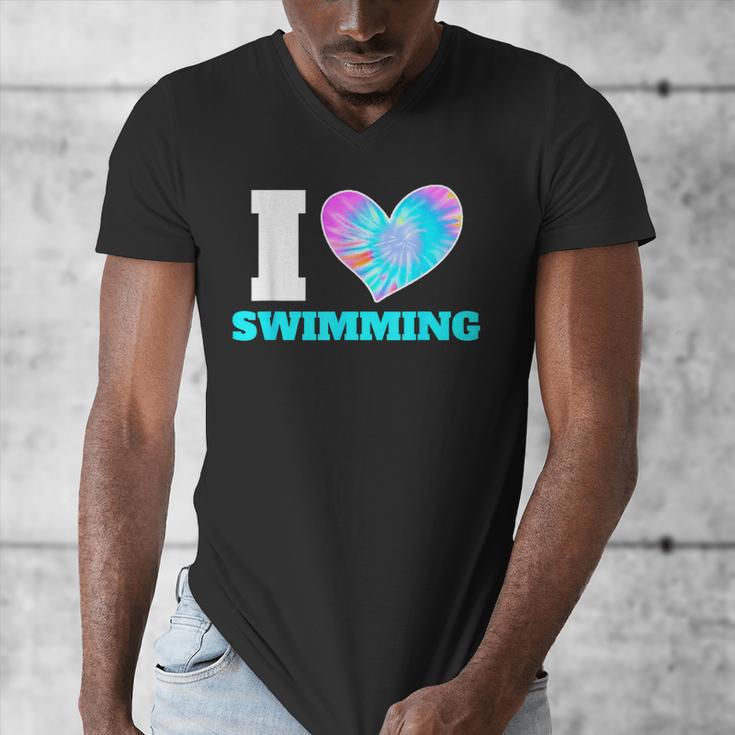I Love Swimming Swimmer Swim Men's V-Neck T-Shirt I Love Swimming Swimmer Swim Men's V-Neck T-Shirt