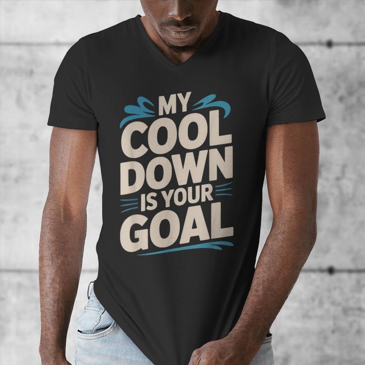 Masters Swimmer Cool Down Workout Humor Bold Swimming Men's V-Neck T-Shirt