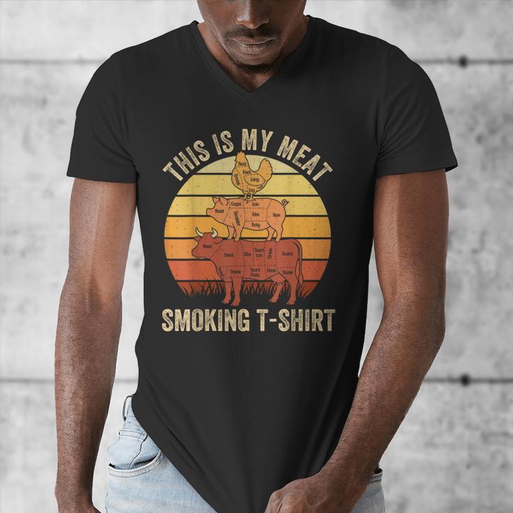 This Is My Meat Smoking Tee BBQ Dad Barbeque Smoker Men's V-Neck T-Shirt This Is My Meat Smoking Tee BBQ Dad Barbeque Smoker Men's V-Neck T-Shirt