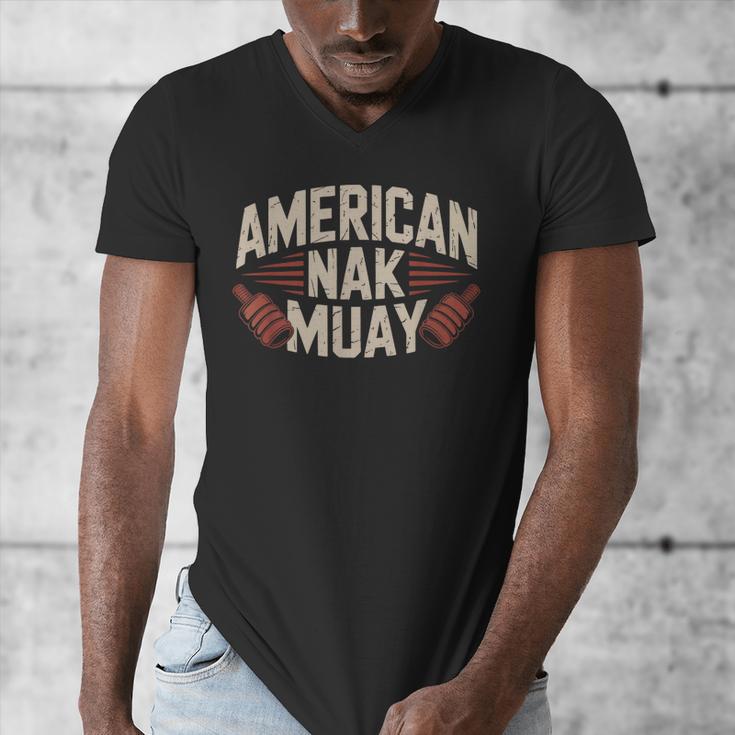 Muay Thai American Nak Fighter Identity Boxing Proud Sport Men's V-Neck T-Shirt Muay Thai American Nak Fighter Identity Boxing Proud Sport Men's V-Neck T-Shirt