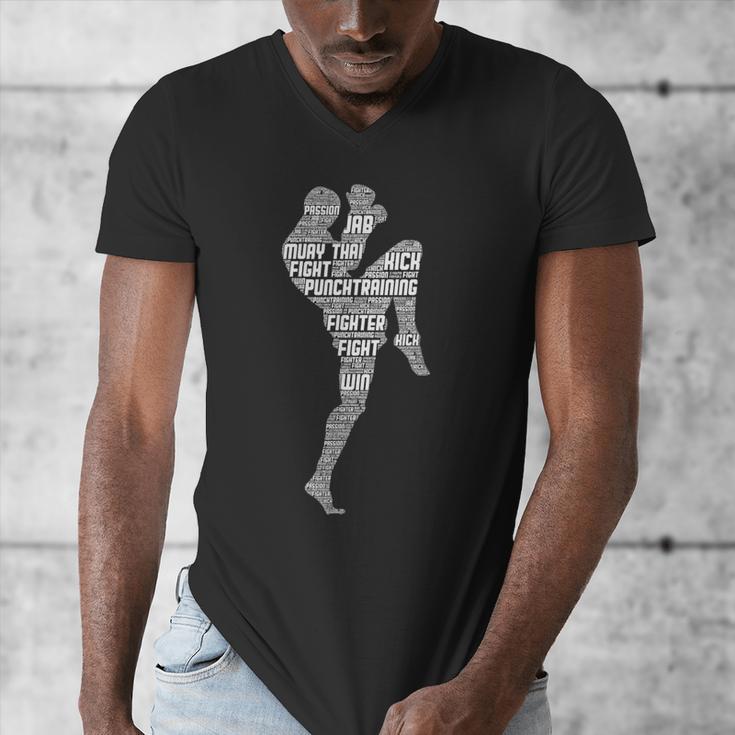 Muay Thai Thai Boxes Taekwondo Men Boys Children Men's V-Neck T-Shirt