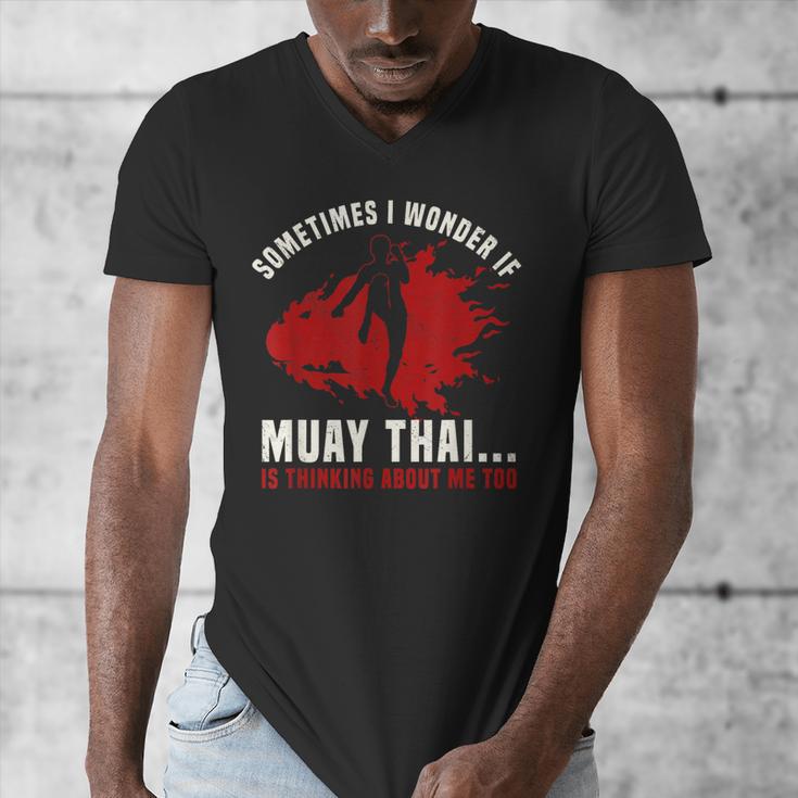 Muay Thai Boxing Teacher Kickboxing Martial Arts Instructor Men's V-Neck T-Shirt Muay Thai Boxing Teacher Kickboxing Martial Arts Instructor Men's V-Neck T-Shirt