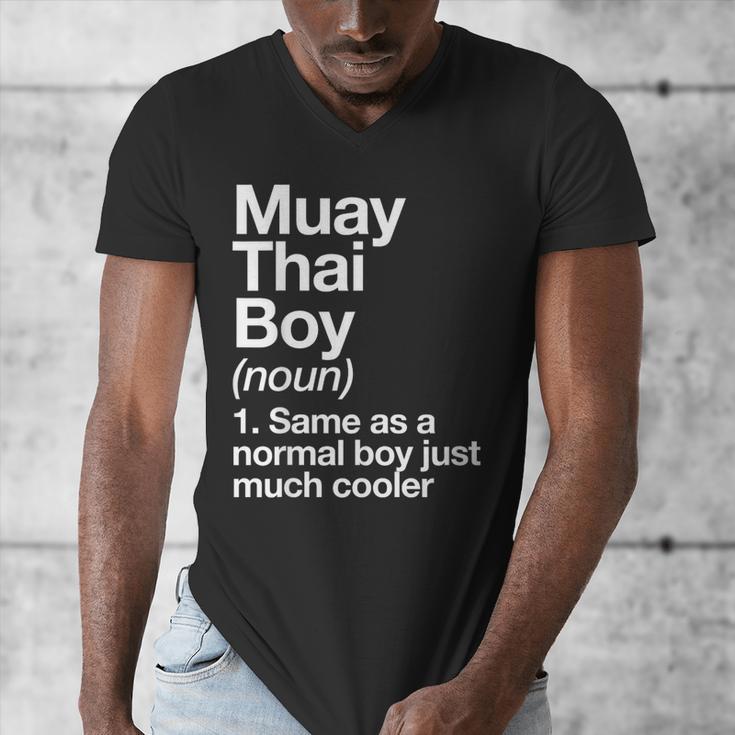 Muay Thai Boy Definition Martial Arts Sports Men's V-Neck T-Shirt