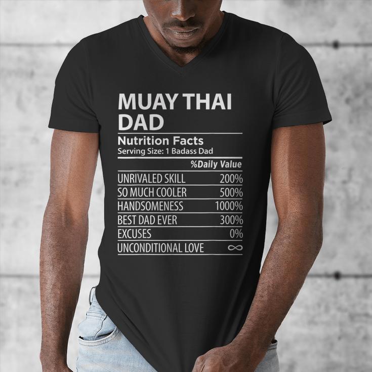 Muay Thai Dad Nutrition Facts Muay Thai Dad Men's V-Neck T-Shirt