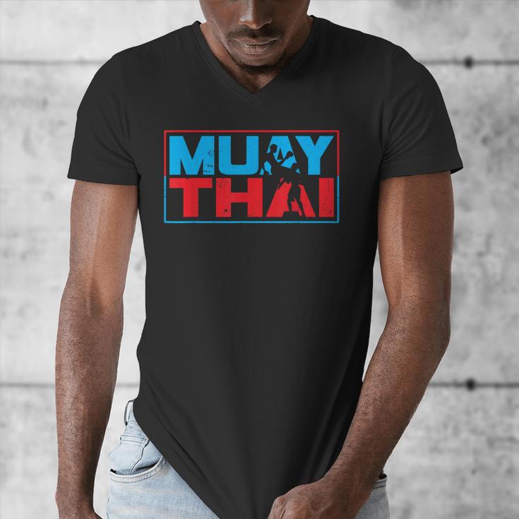 Muay Thai Fighter Boxing Martial Arts Hobby Men's V-Neck T-Shirt