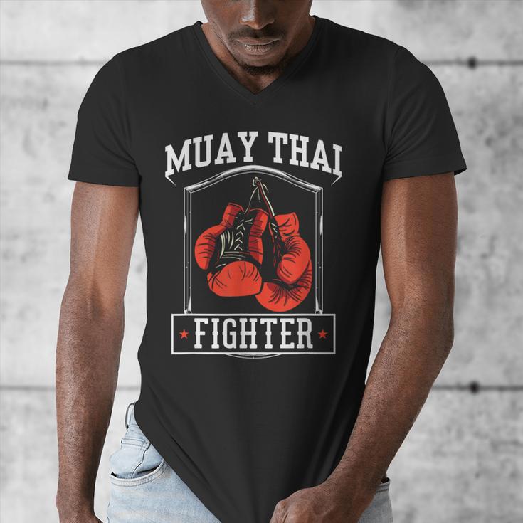 Muay Thai Fighter Hobby Boxing Martial Arts Men's V-Neck T-Shirt