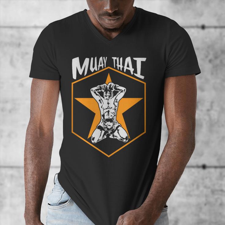 Muay Thai Fighter Sleeveless Men's V-Neck T-Shirt