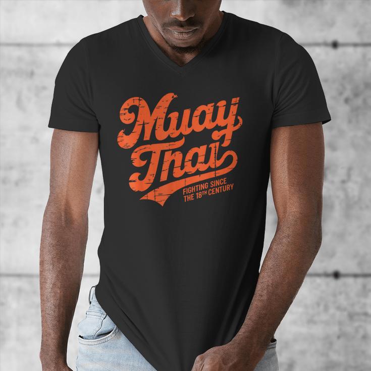 Muay Thai Fighting Muay Thai Coach Men's V-Neck T-Shirt Muay Thai Fighting Muay Thai Coach Men's V-Neck T-Shirt