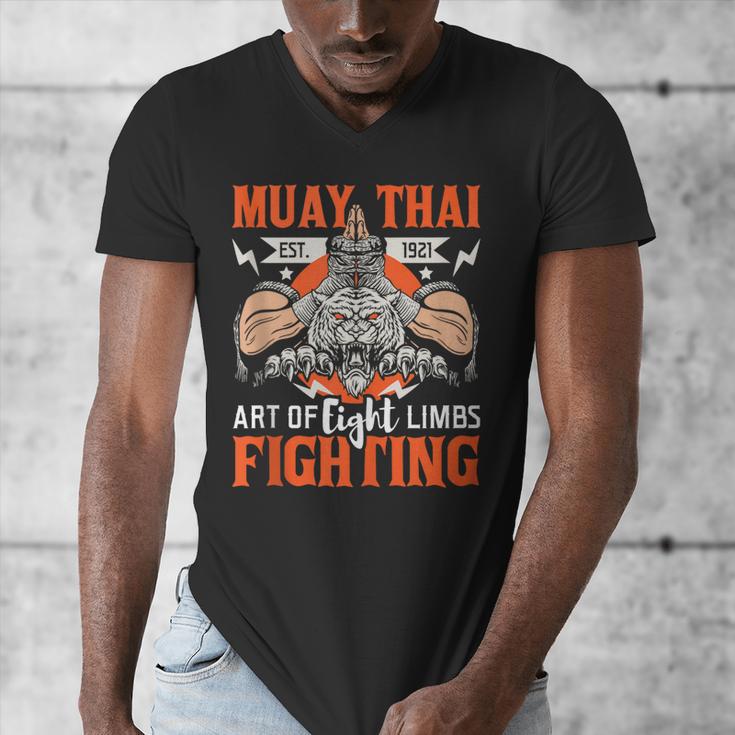 Muay Thai Fighting MMA Thai Boxing Mixed Martial Arts Men's V-Neck T-Shirt Muay Thai Fighting MMA Thai Boxing Mixed Martial Arts Men's V-Neck T-Shirt