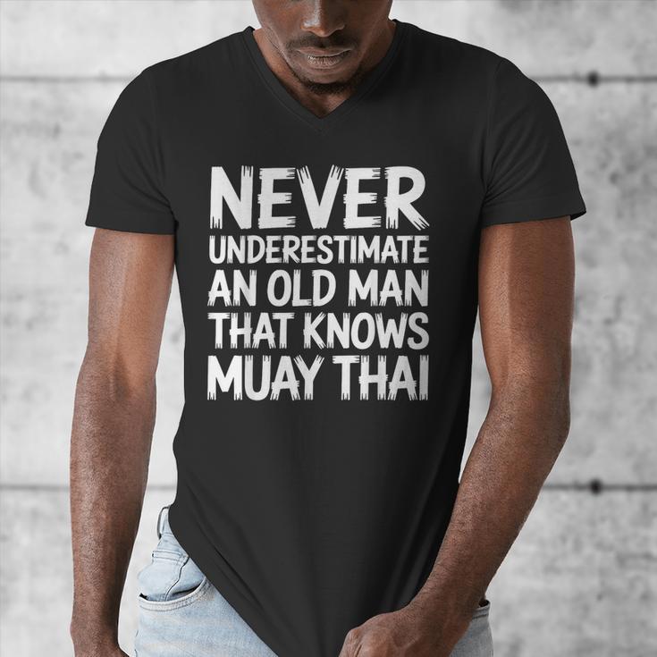 Muay Thai For Grandpa Men Mixed Martial Arts Men's V-Neck T-Shirt Muay Thai For Grandpa Men Mixed Martial Arts Men's V-Neck T-Shirt