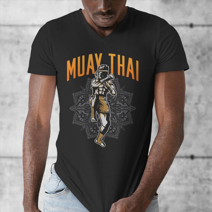 Muay Thai Hobby Martial Arts Fighter Boxing Men's V-Neck T-Shirt