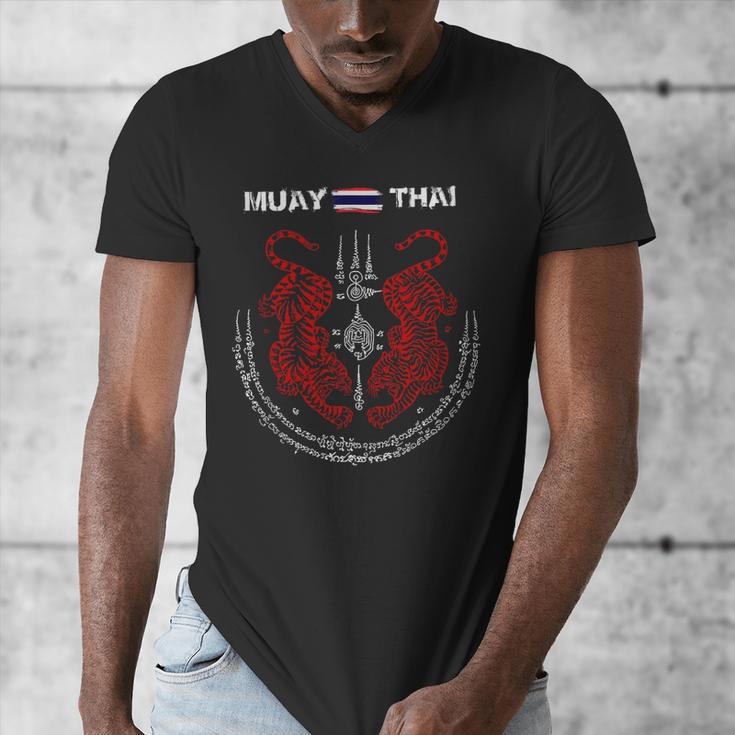 Muay Thai Kickboxing Thailand T-Shirt Men's V-Neck T-Shirt Muay Thai Kickboxing Thailand T-Shirt Men's V-Neck T-Shirt
