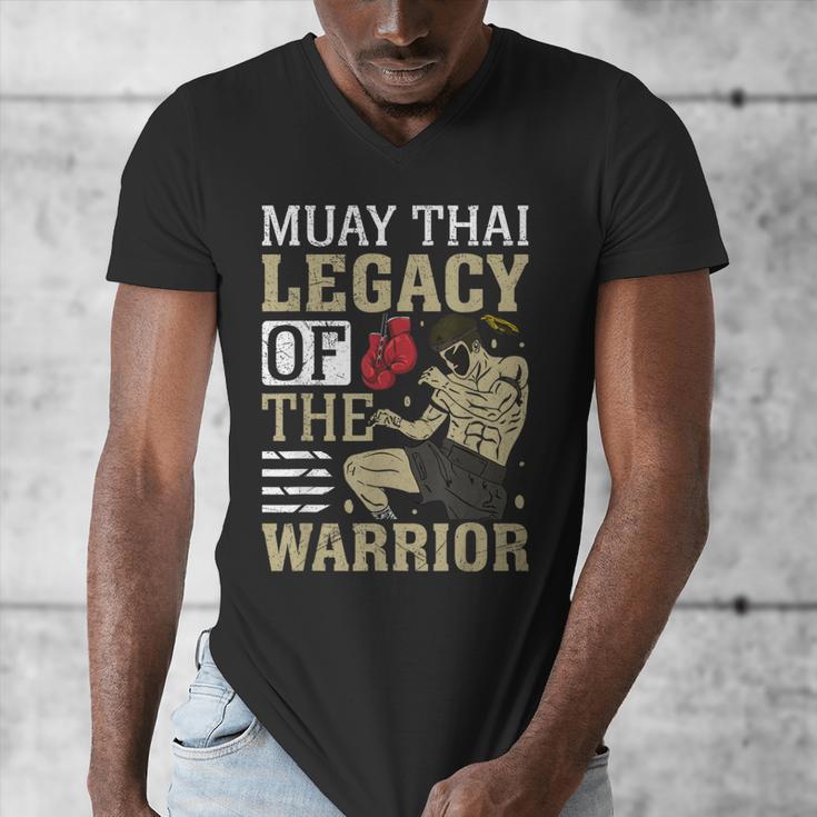 Muay Thai Legacy Of The Warrior Muay Thai Men's V-Neck T-Shirt Muay Thai Legacy Of The Warrior Muay Thai Men's V-Neck T-Shirt