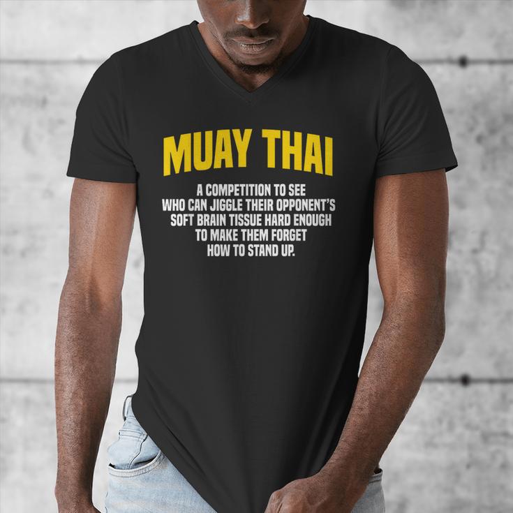 Muay Thai Martial Arts Combat Sports Men's V-Neck T-Shirt Muay Thai Martial Arts Combat Sports Men's V-Neck T-Shirt