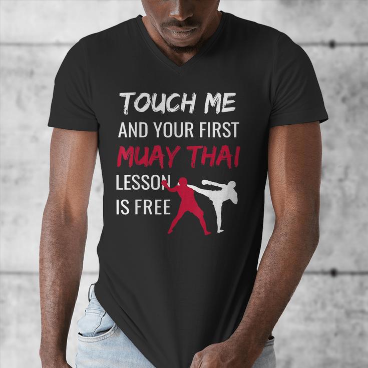 Muay Thai Martial Arts Combat Sports Self Defense Men's V-Neck T-Shirt Muay Thai Martial Arts Combat Sports Self Defense Men's V-Neck T-Shirt