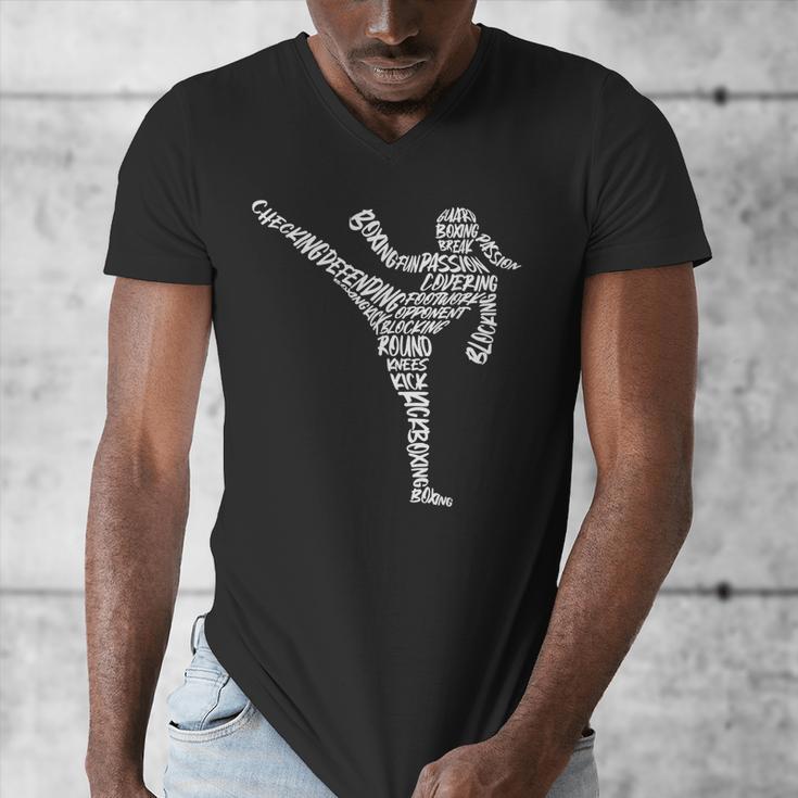Muay Thai Martial Arts Typography Kickboxer Girls Kickboxing Men's V-Neck T-Shirt Muay Thai Martial Arts Typography Kickboxer Girls Kickboxing Men's V-Neck T-Shirt