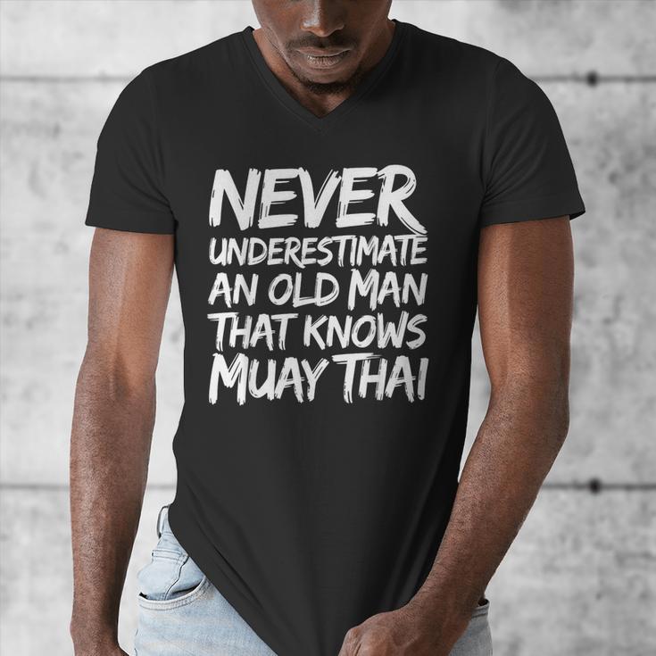 Muay Thai For Men Boys Dad Mixed Martial Arts Men's V-Neck T-Shirt Muay Thai For Men Boys Dad Mixed Martial Arts Men's V-Neck T-Shirt
