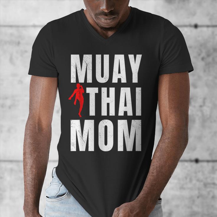 Muay Thai Mom Martial Artis Combat Sports Mother's Day Men's V-Neck T-Shirt Muay Thai Mom Martial Artis Combat Sports Mother's Day Men's V-Neck T-Shirt