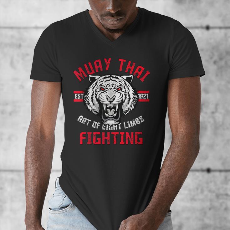 Muay Thai Muay Thai Limbs Muay Thai Boxing Art 8 Limbs Mma Men's V-Neck T-Shirt