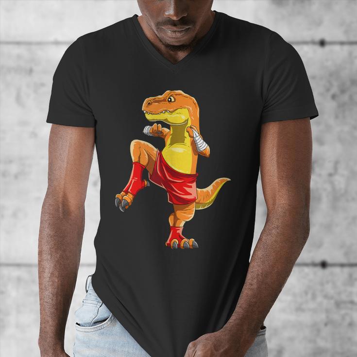Muay Thai T-Rex Thai Boxing Men's V-Neck T-Shirt Muay Thai T-Rex Thai Boxing Men's V-Neck T-Shirt