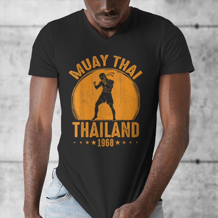 Muay Thai Thailand 1968 Slogan Sport Men's V-Neck T-Shirt