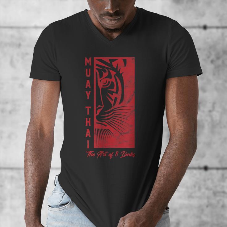 Muay Thai Tiger Art Of 8 Limbs Kickboxing Shirt Men's V-Neck T-Shirt Muay Thai Tiger Art Of 8 Limbs Kickboxing Shirt Men's V-Neck T-Shirt
