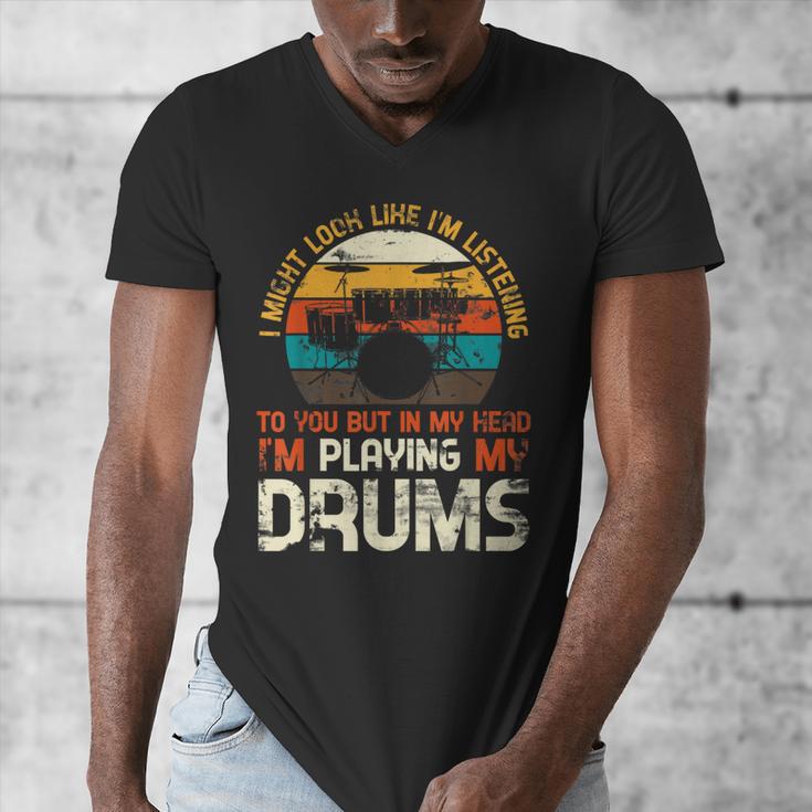 Musician Drummer Music Lover Drum Kit Men's V-Neck T-Shirt