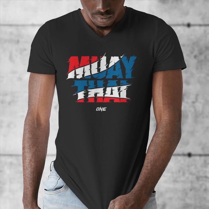 Official ONE Muay Thai Flag Men's V-Neck T-Shirt