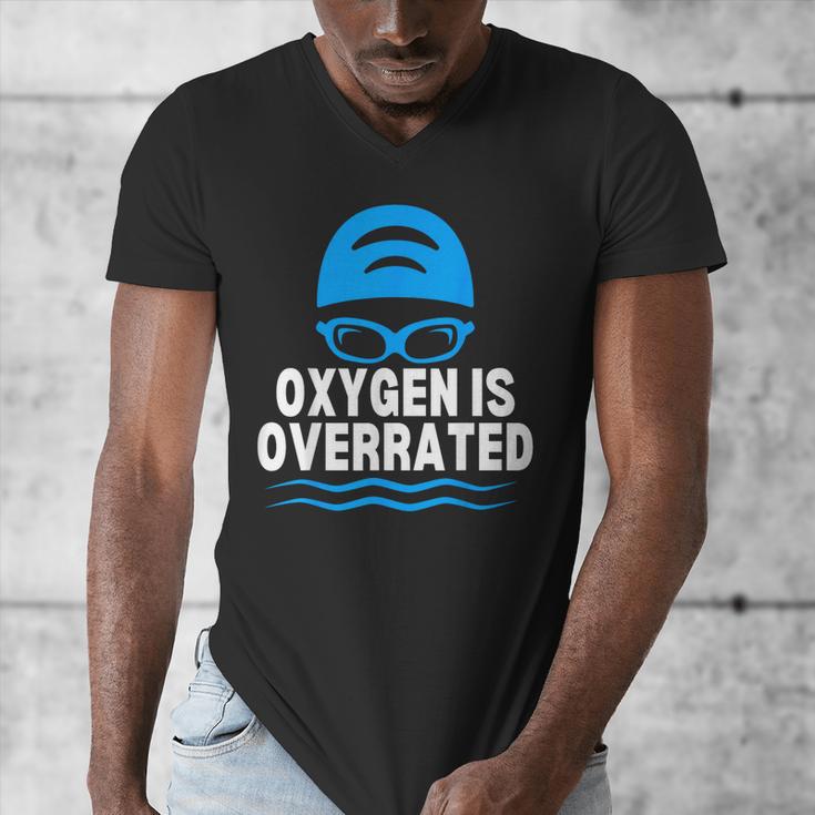 Oxygen Is Overrated Swimming Swim Men's V-Neck T-Shirt Oxygen Is Overrated Swimming Swim Men's V-Neck T-Shirt
