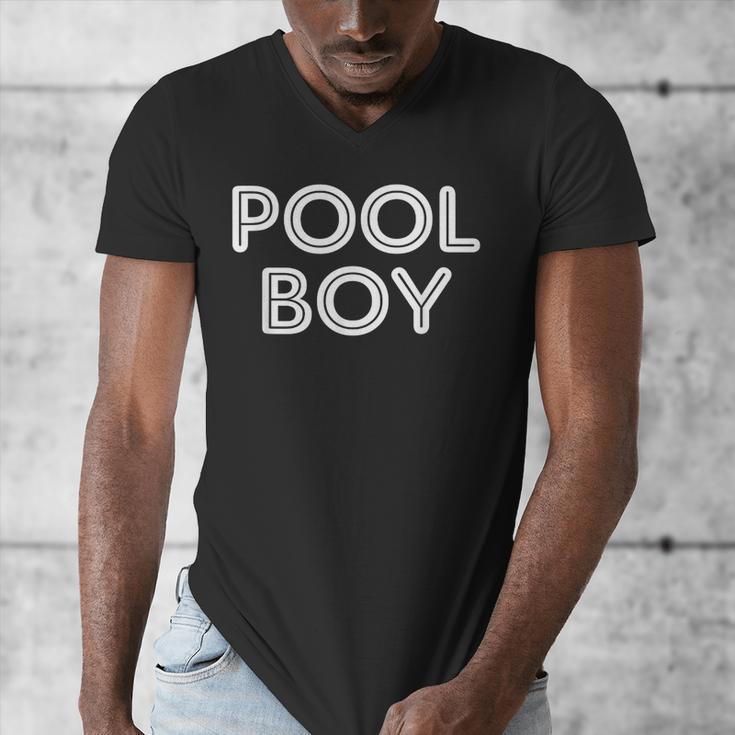 Pool Boy Saying Swim Cool Swimmer Swimming Pool Men's V-Neck T-Shirt Pool Boy Saying Swim Cool Swimmer Swimming Pool Men's V-Neck T-Shirt