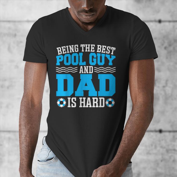 Pool Guy And Pool Dad Men Swimming Pool Owner Men's V-Neck T-Shirt Pool Guy And Pool Dad Men Swimming Pool Owner Men's V-Neck T-Shirt